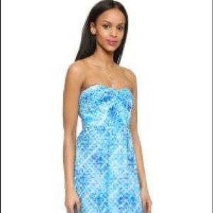 Shoshanna Jennifer Maxi Dress Cyan Blue Multi 8